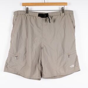 The North Face Mens L/G Beige Nylon Hiking Shorts / Trunks With Lining
